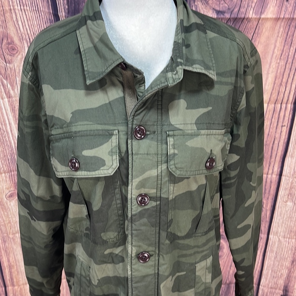 Abercrombie & Fitch green camo button down jacket coat women’s size S - Picture 10 of 17